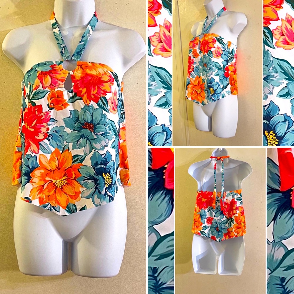 Floral Tankini Swimsuit Top